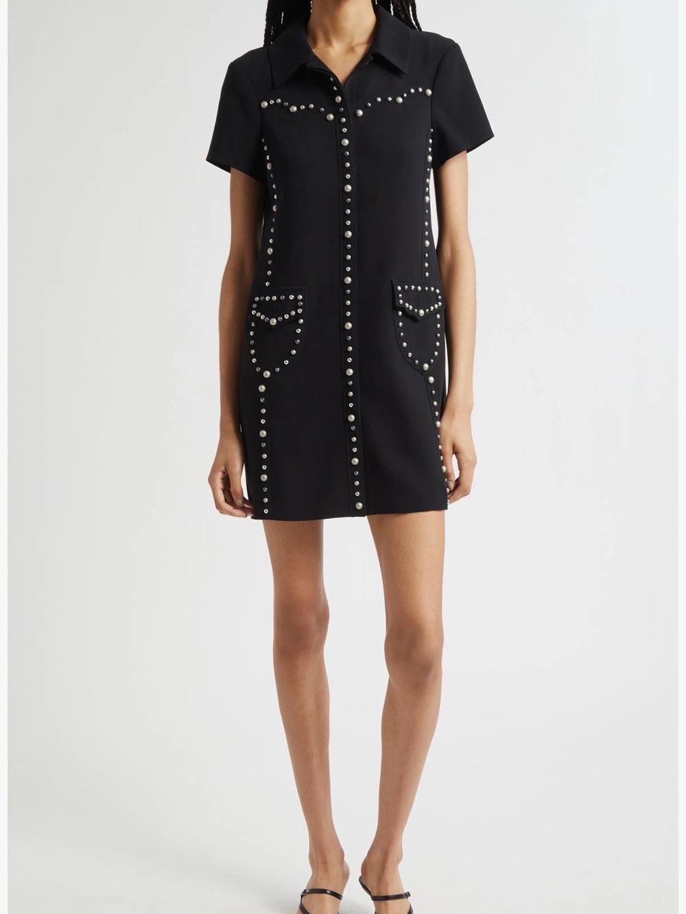 Cinq A Sept Home Florencia Studded Minidress